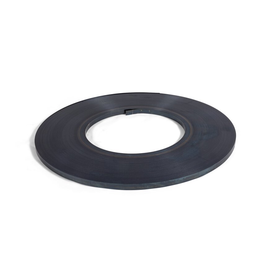 Bei der Scheibenwicklung ist das Stahlband einlagig, exakt übereinander aufgerollt Bei der Scheibenwicklung ist das Stahlband einlagig, exakt übereinander aufgerollt