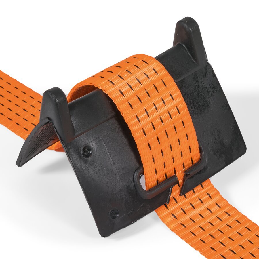 Extra breite Kantenschutzecken mit Bandfhrung fr zuverlssigen Halt