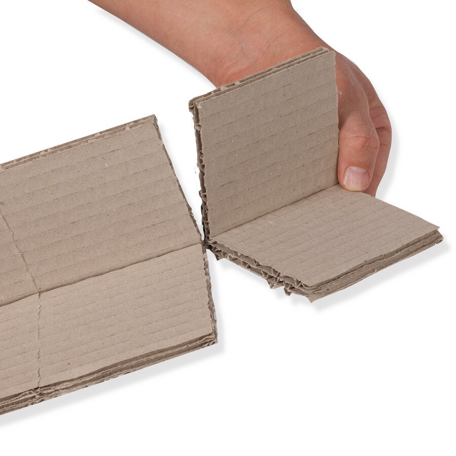 Die Ecken sind dank der Perforierung einfach abzutrennen