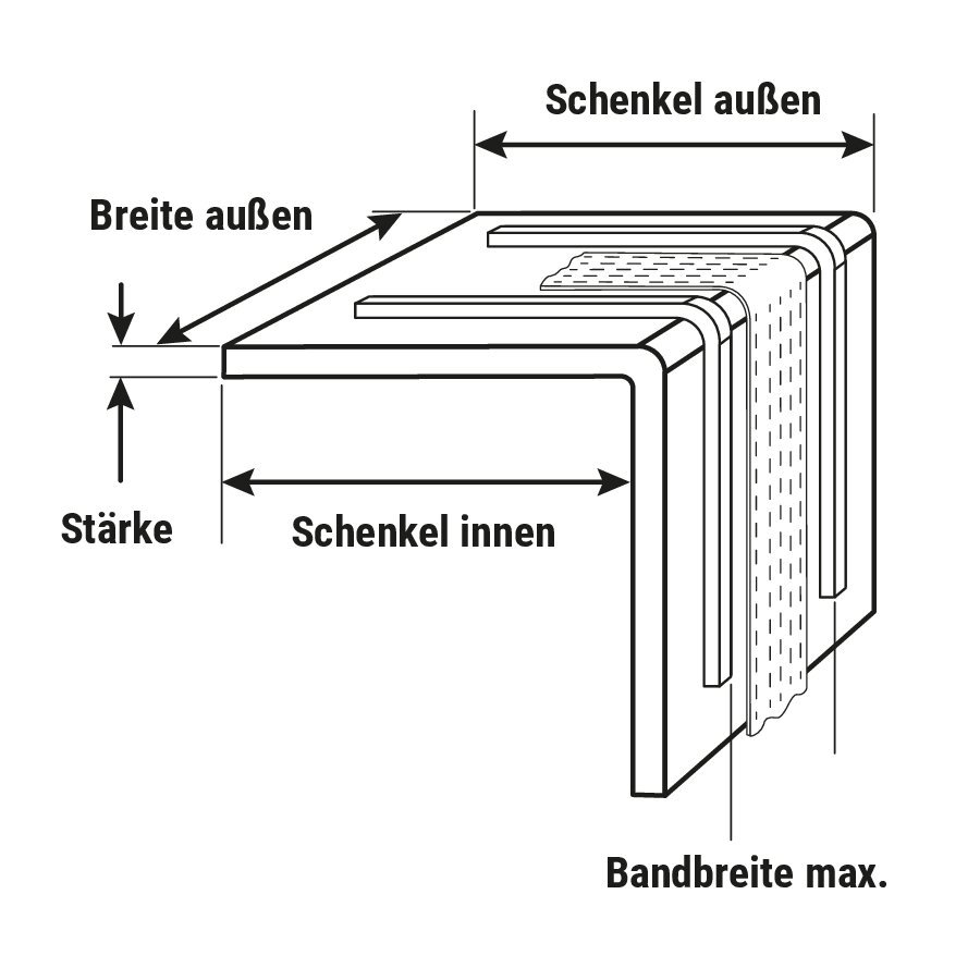 Kantenschutzecken, extra breit