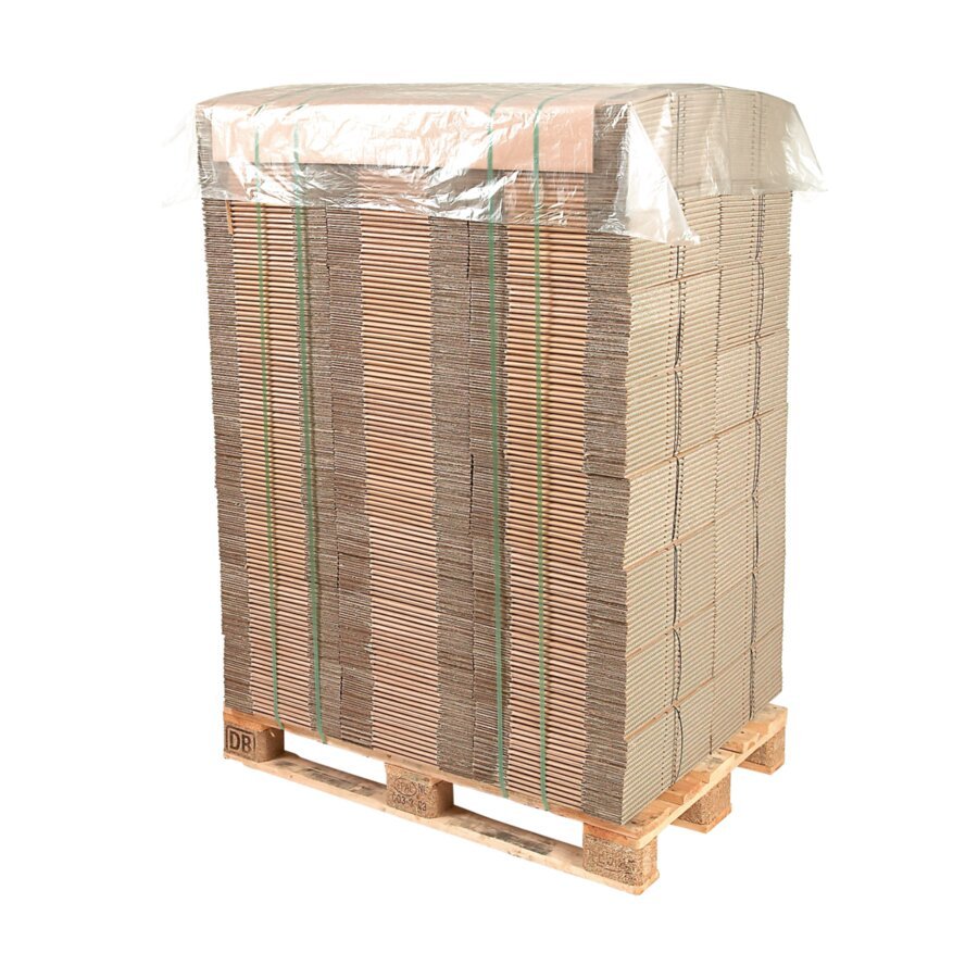 Palettenabdeckblatt als idealer Staubschutz Palettenabdeckblatt als idealer Staubschutz