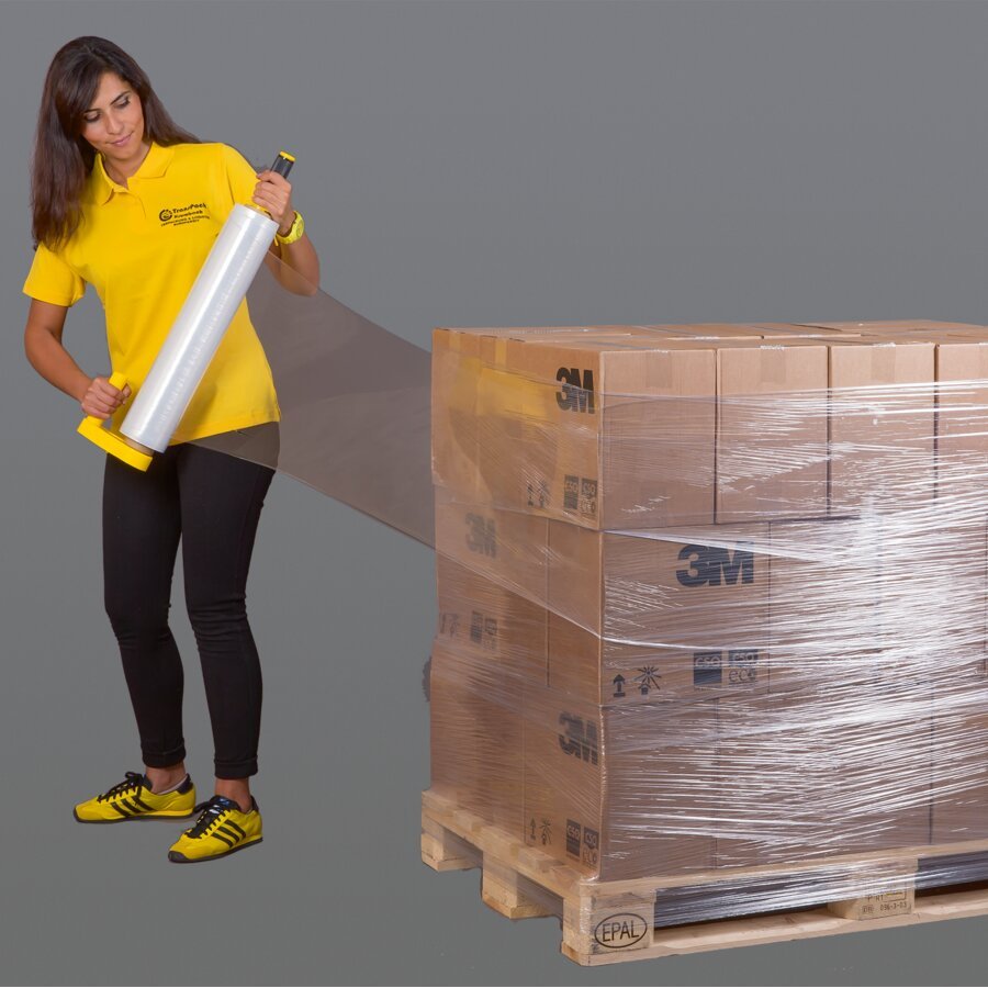 Handstretchfolie extrem dehnbar und durchstoßfest Handstretchfolie extrem dehnbar und durchstoßfest