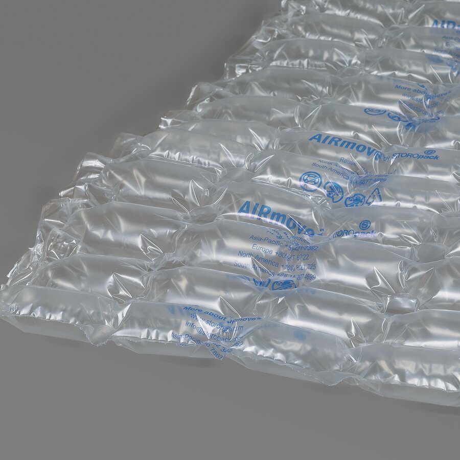 Cushion M ist ein vielseitiger Luftpolstertyp mit mehreren mittelgroen Luftkammern pro Folienabschnitt