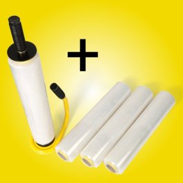 Handstretchfolie Standard + Abroller Premium Spar-Set Handstretchfolie Standard + Abroller Premium Spar-Set