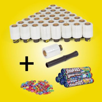 Spar-Set Ministretchfolie + Abroller + Smarties