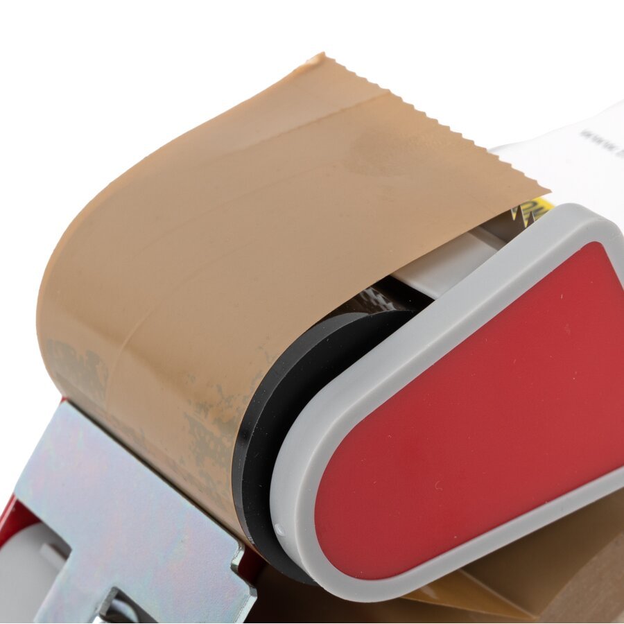 Die Gummirolle h�lt das Klebeband sicher in Position