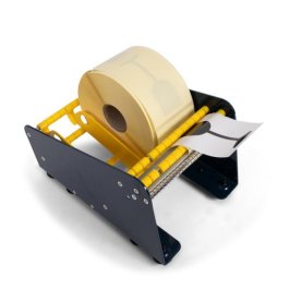 Etikettenspender mit eingesetzter Rolle und Trennwand