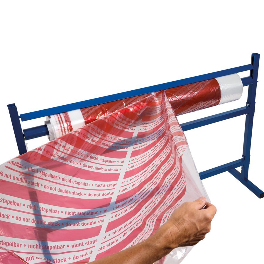 Folie bis zur Perforationslinie an die Klemmstange ziehen und einfach abreissen Folie bis zur Perforationslinie an die Klemmstange ziehen und einfach abreissen