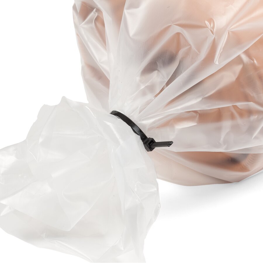 Das nach dem Verschlieen berstehende Band lsst sich ganz einfach abzwicken