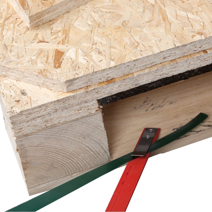 Hilfe zum Umreifen von Paletten