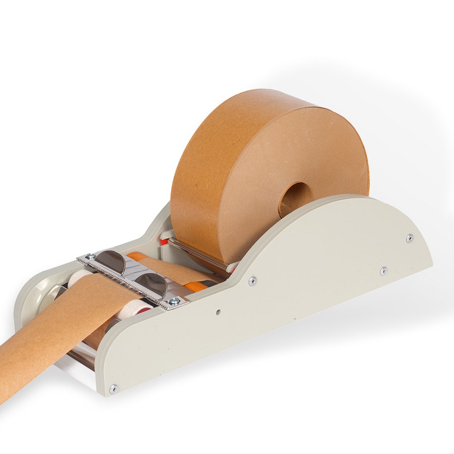 Verarbeitet Nassklebebandrollen bis zu einer Breite von 80mm Verarbeitet Nassklebebandrollen bis zu einer Breite von 80mm