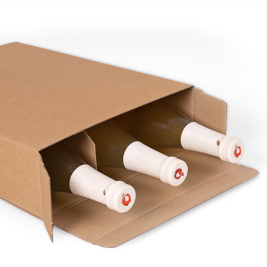 Jede Flasche wird einzeln und voneinander getrennt verpackt Jede Flasche wird einzeln und voneinander getrennt verpackt