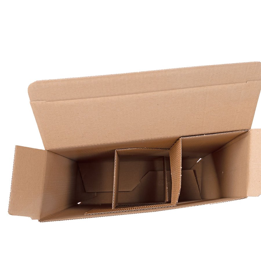 Flaschenkarton mit Automatikgefache Flaschenkarton mit Automatikgefache