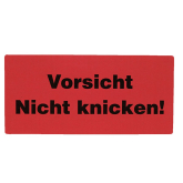Warnetikett leuchtrot 