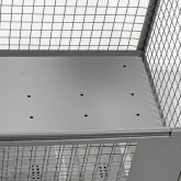 Gitterbox mit Blechboden verschlie�bar mit Deckel