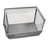 Gitterbox mit Blechboden und Ladeklappe ohne Deckel