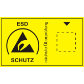ESD-Pr�fungskennzeichnungsschild 60 x 35 mm