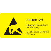 ESD-Etikett 74 x 37 mm Englisch l�ngs 