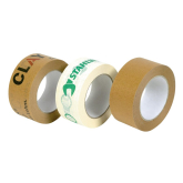 Papier-Klebeband 50 mm naturwei� 2-farbig negativ bedruckt