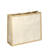 Papier-Tragetasche mit Kordel 320 x 100 x 270 mm elfenbein