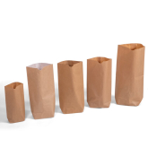 Kraftpapier-Beutel 165 x 260 mm 1-lagig mit Kreuzboden