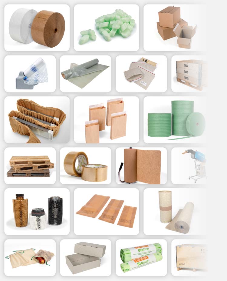 Nachhaltiges Verpackungssortiment
